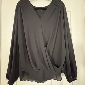 INC International Concepts Charcoal Blouse